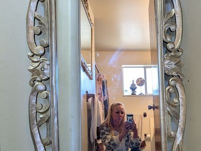 6'x3' Hand Carved Solid Wood Hand Gilt Floor Mirror