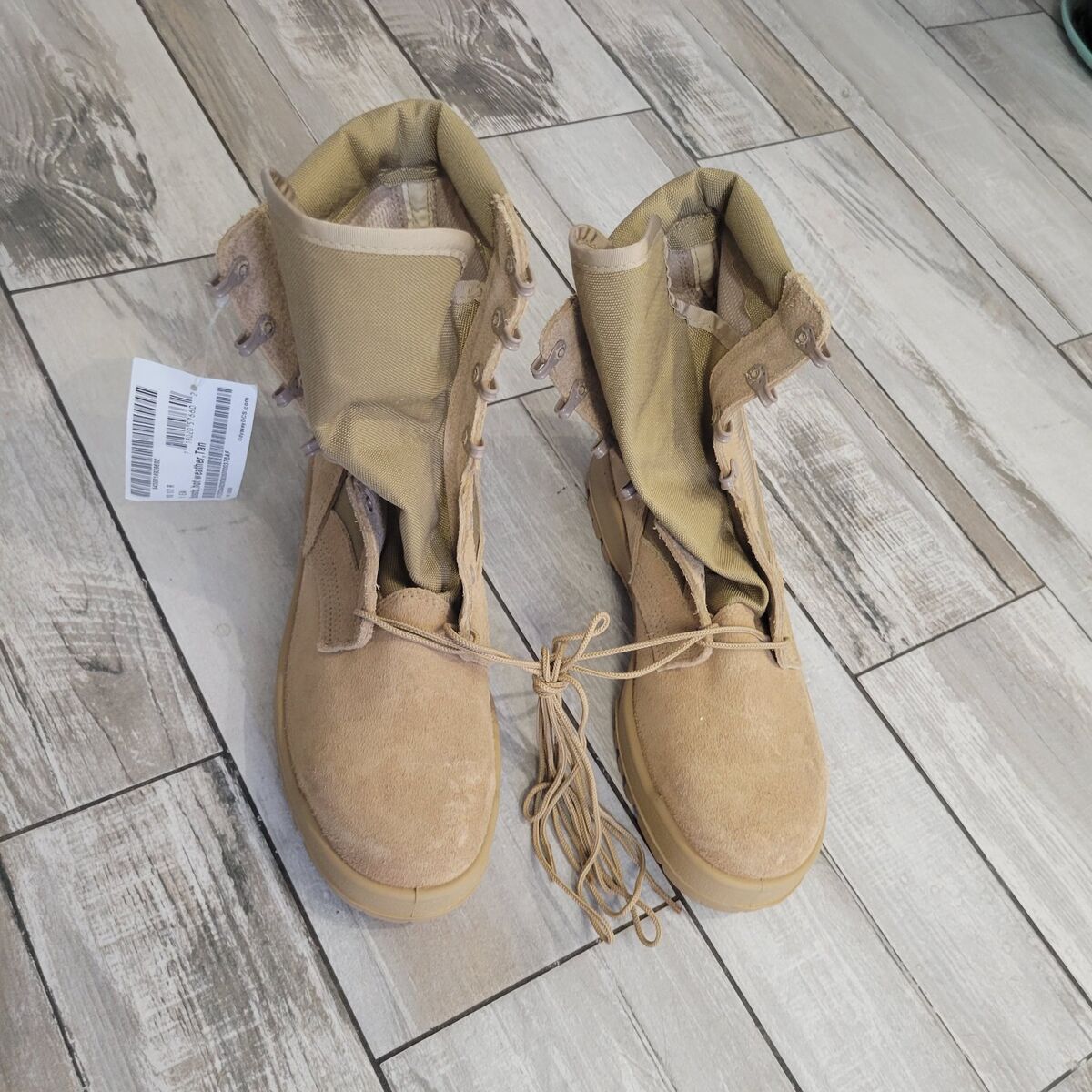 new tan steel toe boots