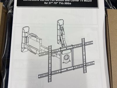 Cornerstone Full Motion Corner TV Wall Mount for 37"-70" TVs PN 30345 (99 lbs Capacity)