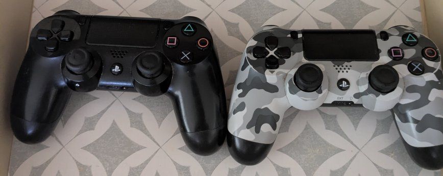 Sony PlayStation 4 DualShock 4 Wireless Controllers - Jet Black & Urban Camo Set of 2