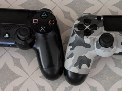 Sony PlayStation 4 DualShock 4 Wireless Controllers - Jet Black & Urban Camo Set of 2