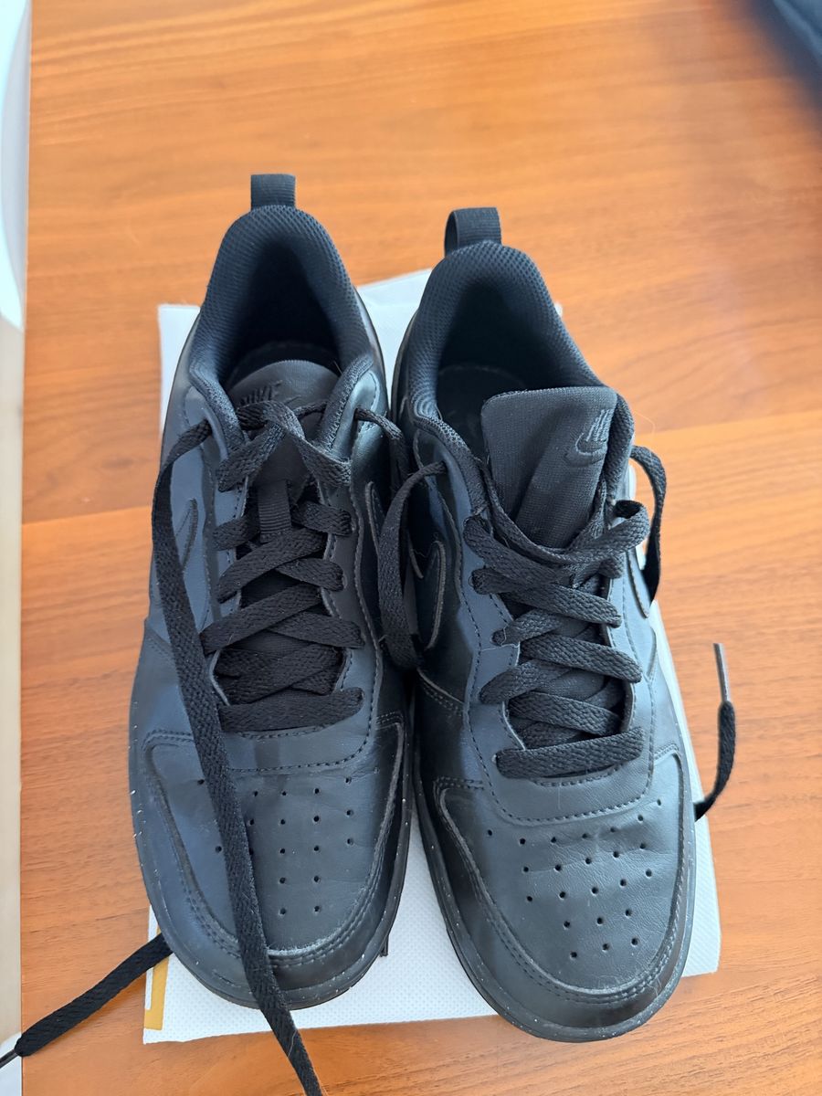 Nike Court Borough Low Recraft Black Sneakers Size US 5Y DV5456-002