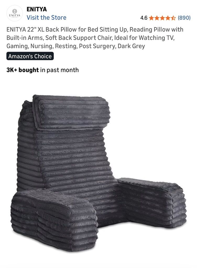 New ENITYA 22 XL Back Pillow for Bed Sitting