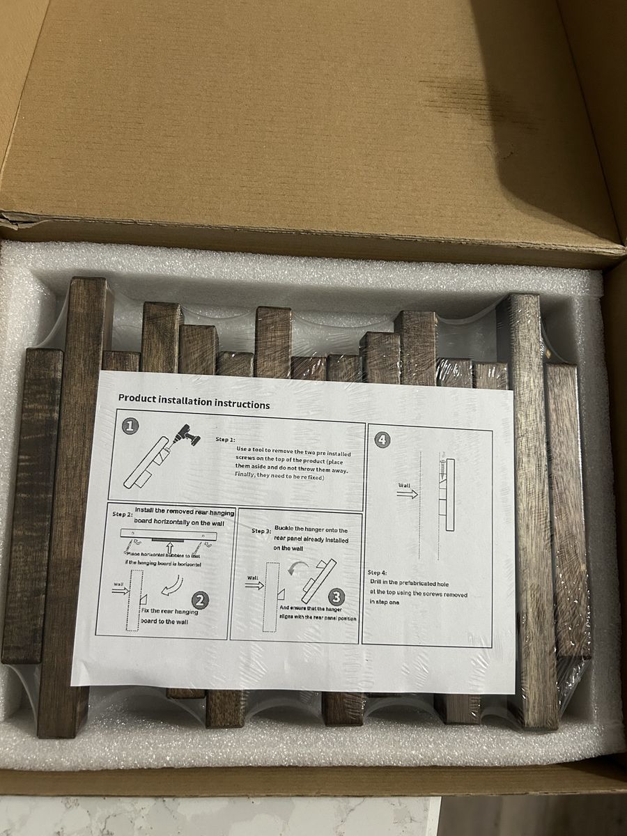 Natural Wood wall mounted Piano coat rack