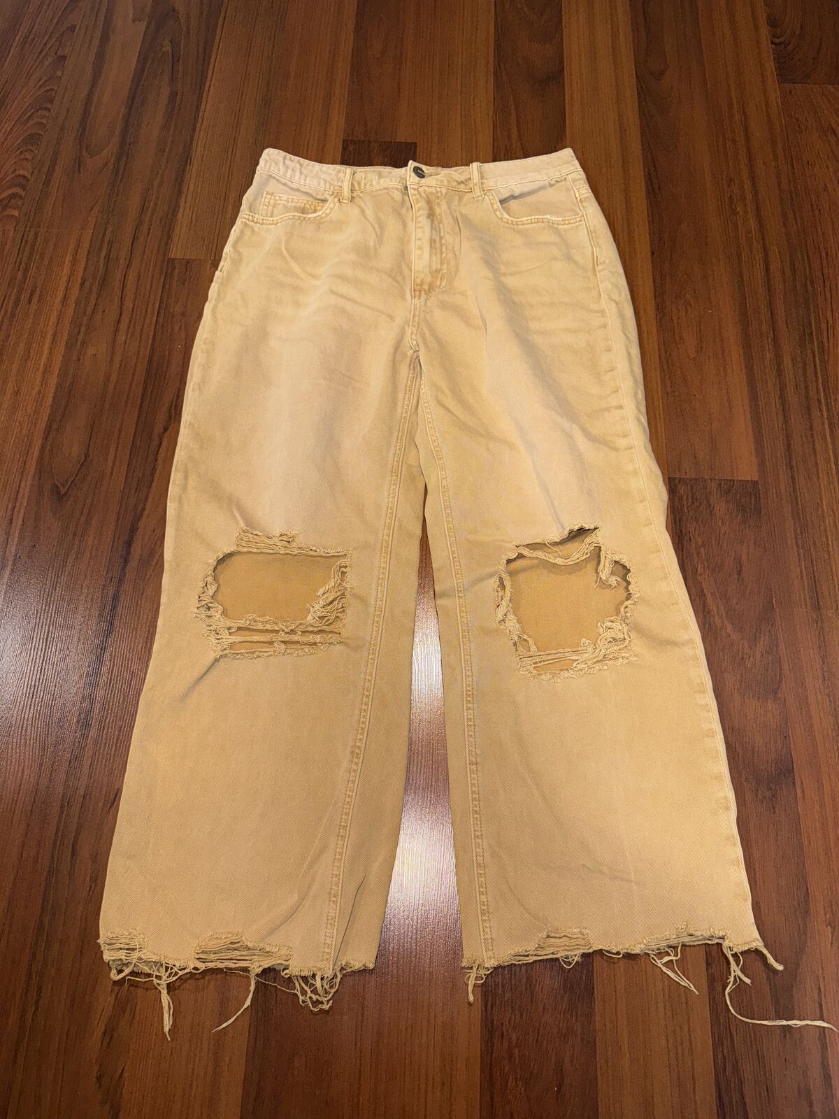 Women Size 30 Bohme Ripped Wide Leg Jeans