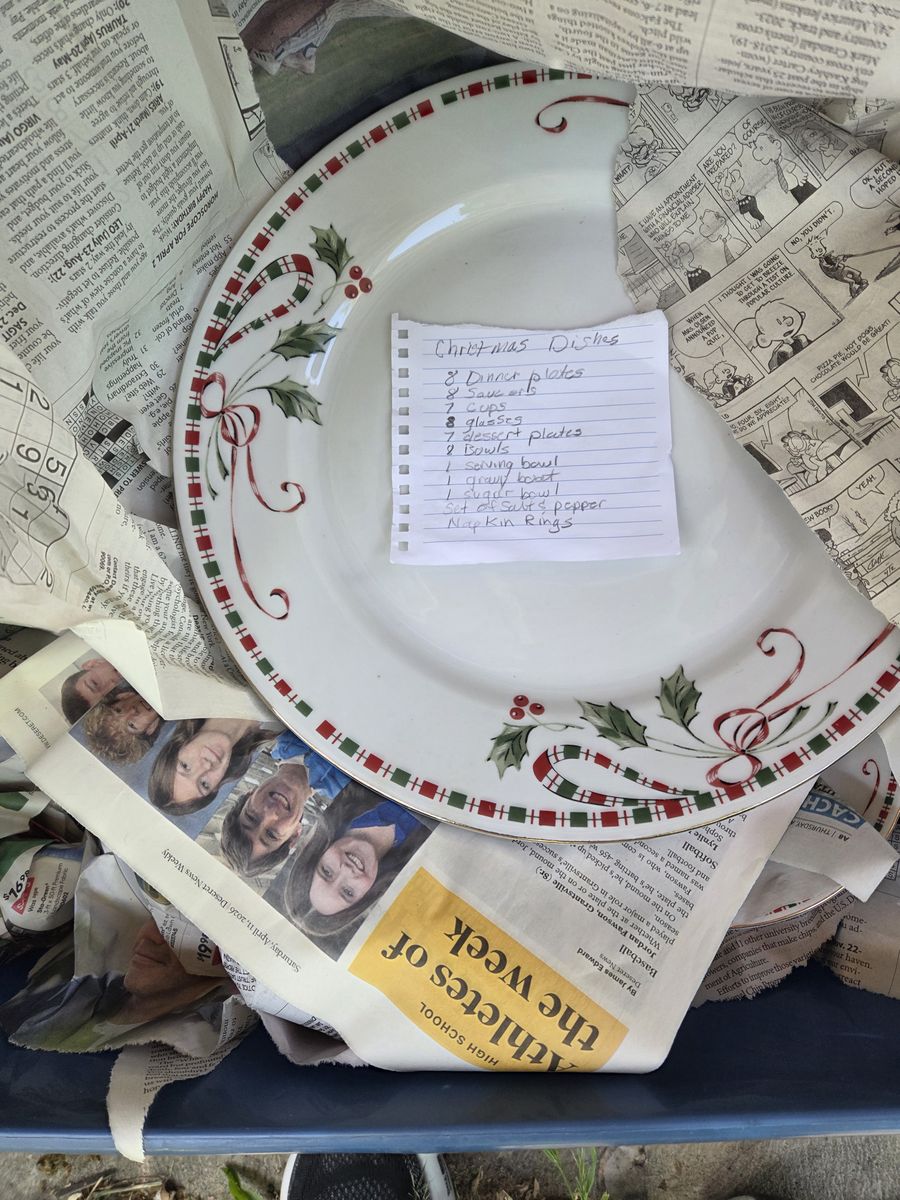 Over 50 pieces of Home Essentials Tartan Ribbon Dish set