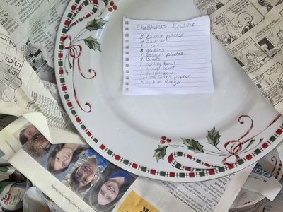Over 50 pieces of Home Essentials Tartan Ribbon Dish set