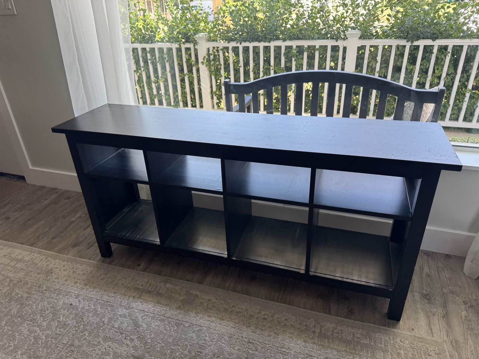 Black Cube Storage Shelf Unit - 6-Cube Organizer Display
