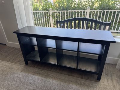Black Cube Storage Shelf Unit - 6-Cube Organizer Display