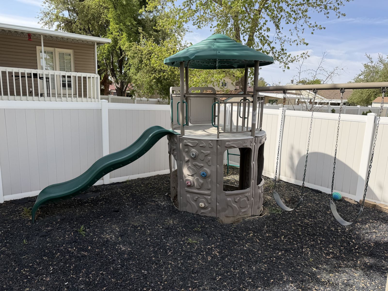 Lifetime Adventure Tower Deluxe Playset – Swing Set, Slide, Monkey Bars