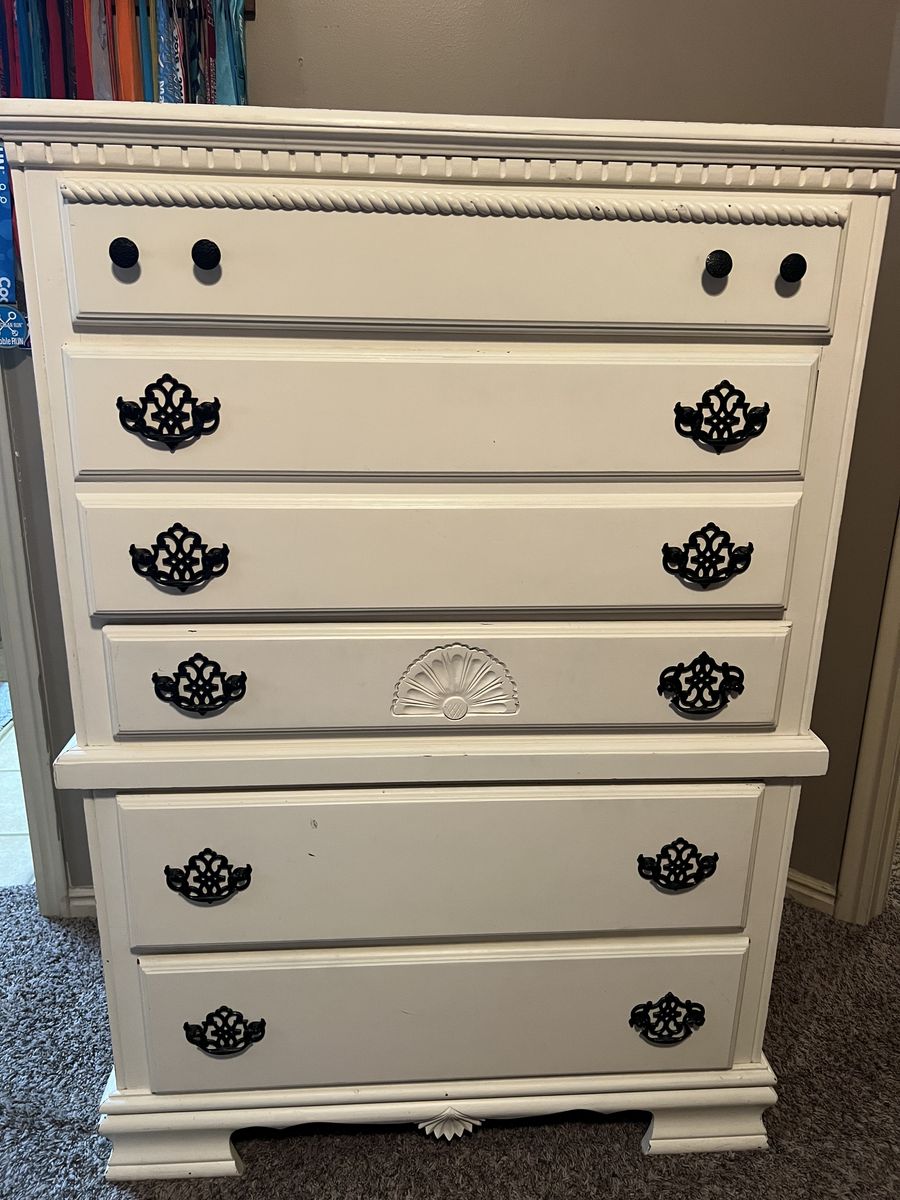 White Antique Dresser
