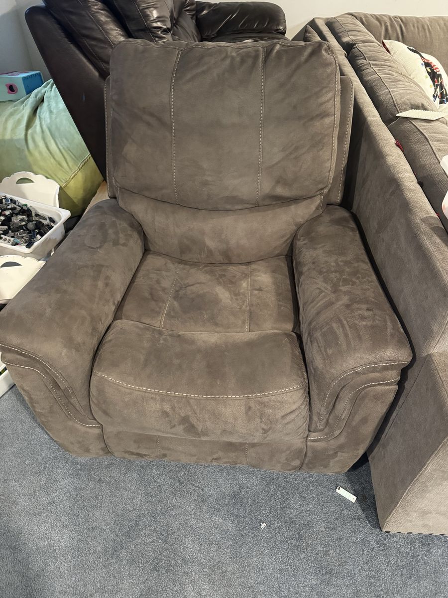Used grey Recliner Chair - Comfortable & Durable Fabric Seating