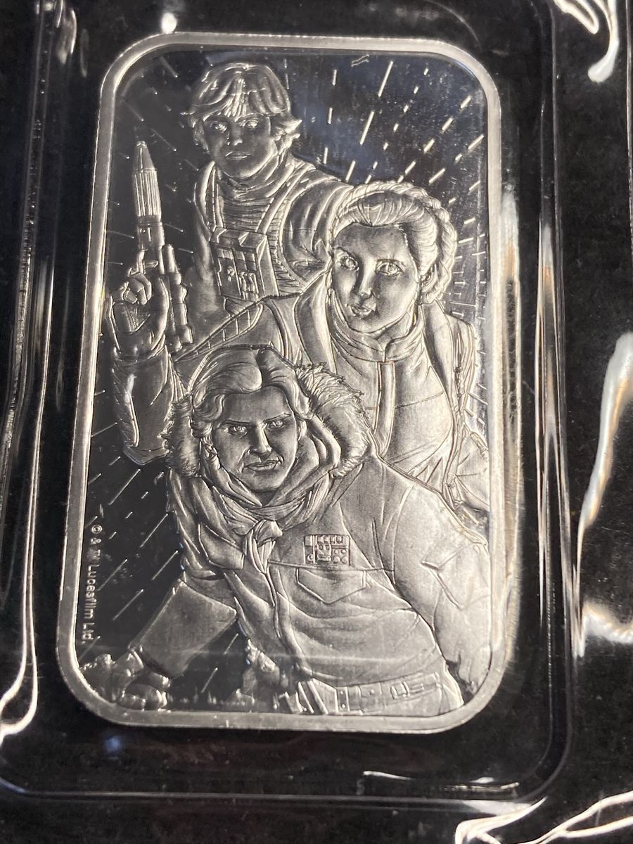 2024 British Royal Mint Star Wars "Light Side" 1 Oz. Silver Bar .9999 Fine Silver