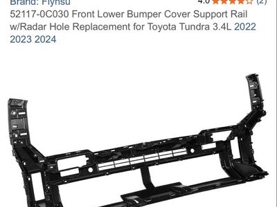 Toyota Tundra 3.4L Front Lower Bumper Cover 22-24