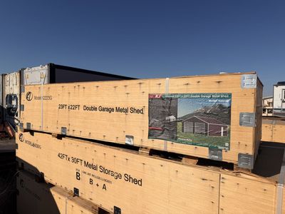 23'x22' Double Garage Metal Shed
