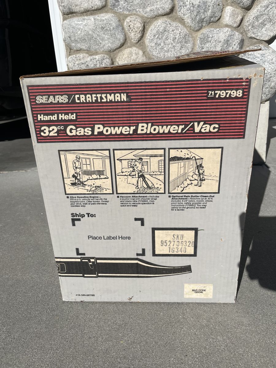 Craftsman 32cc Gas Blower/Vac