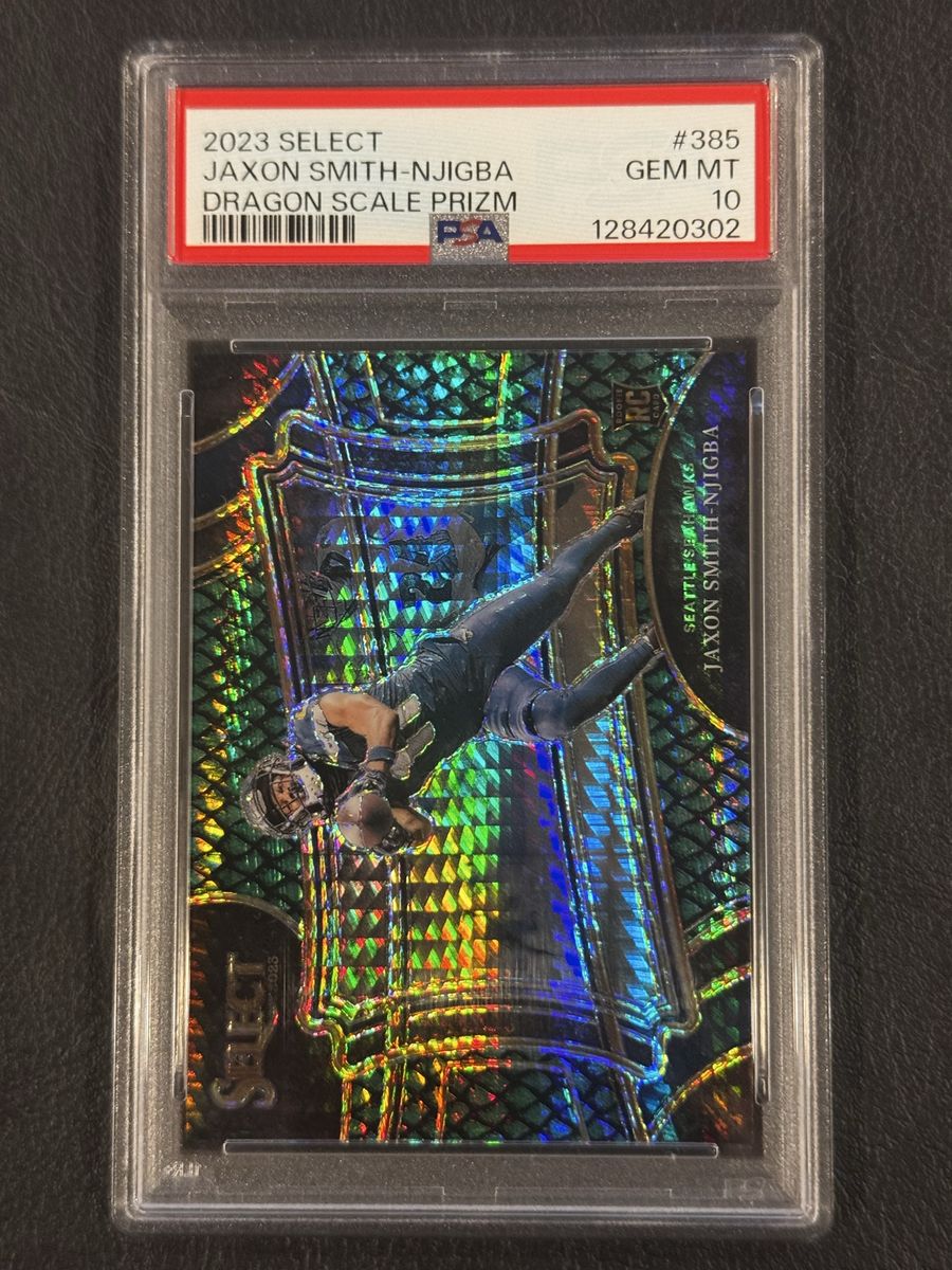 2023 Select Jaxon Smith-Njigba Dragon Scale Prizm #385 Field Level PSA 10