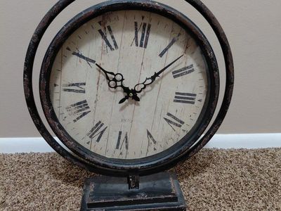 Ornate Decorative Iron Table Clock