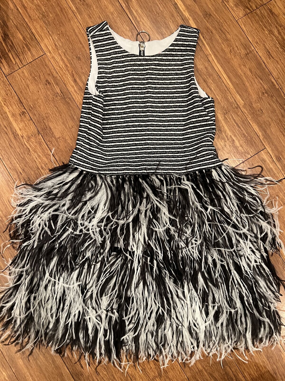 Zoe Ltd party dress ostrich feathers size 8