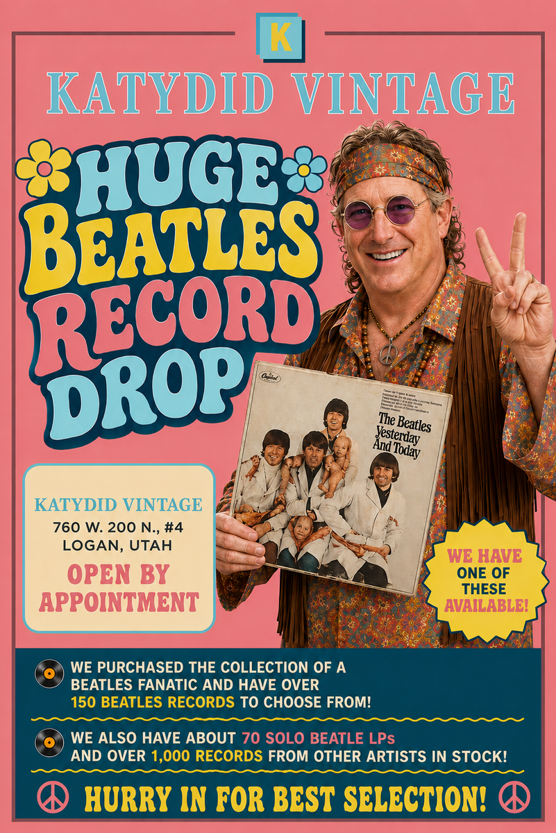 Huge Beatles Record Drop! Katydid Vintage, Logan, Utah