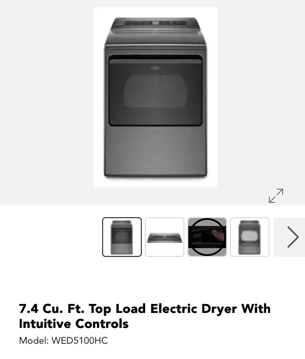 Whirlpool Washer and Electric Dryer Set - WTW5100HC & WED5100HC