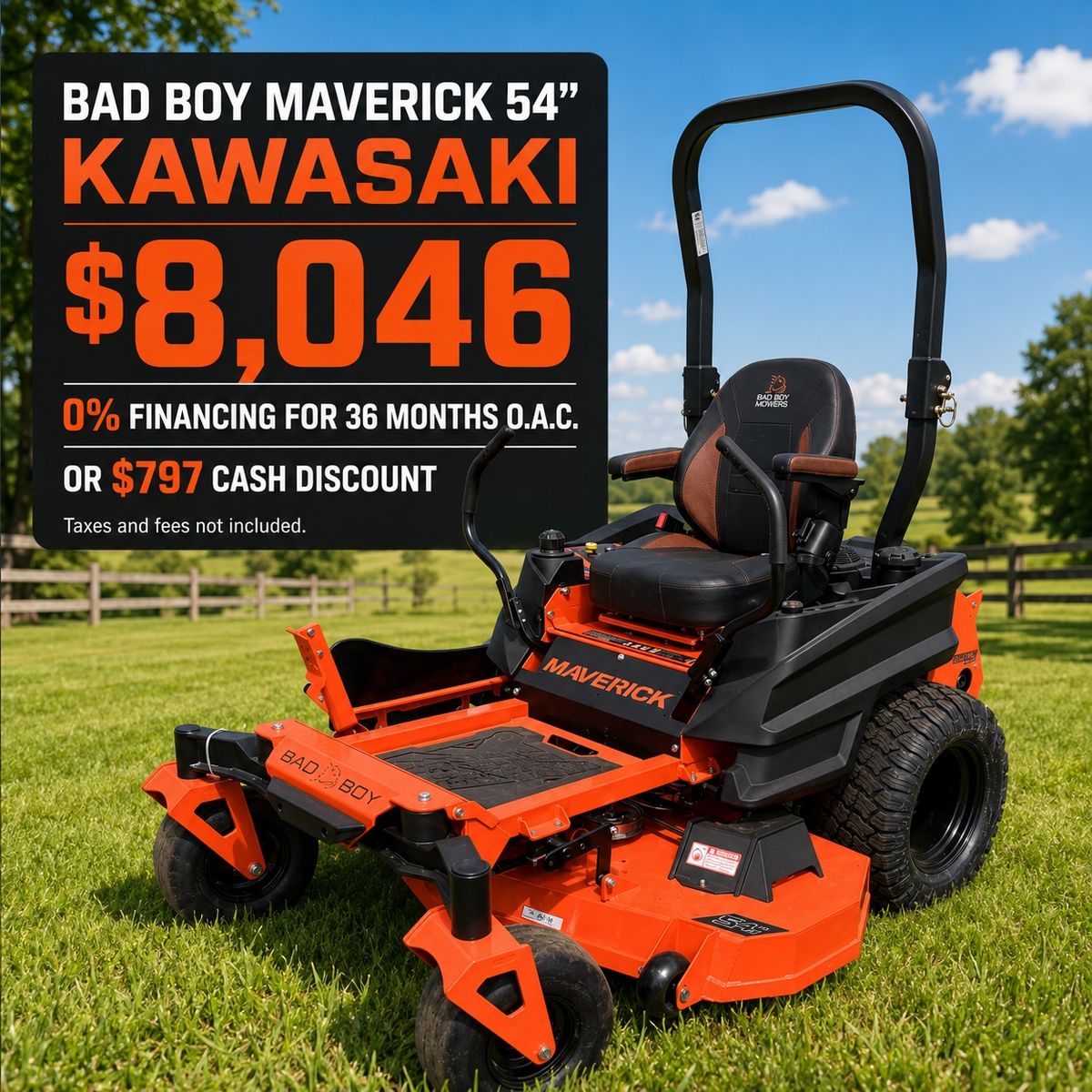 Bad Boy Maverick 54” Kawasaki