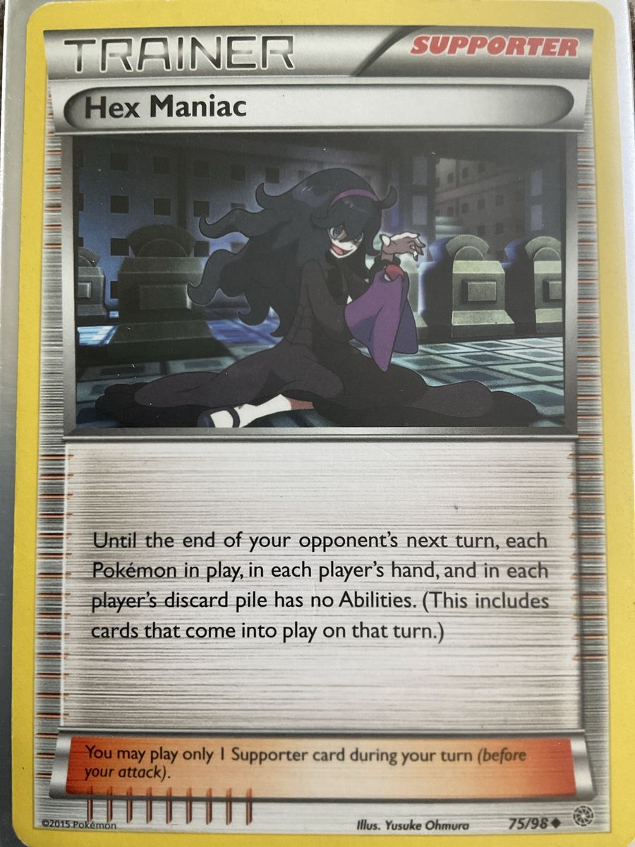 2015 Pokemon XY Ancient Origins Hex Maniac Trainer Supporter Card 75/98