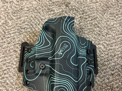 Upper hand holster, Topographic Map Design, /OWB, CZ P09 Nocturne