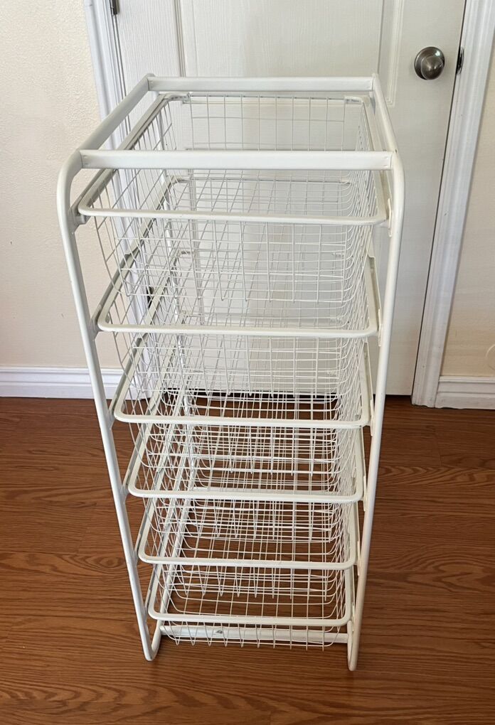 White 6 Drawer Wire Organizer/Storage/Stand