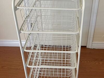 White 6 Drawer Wire Organizer/Storage/Stand