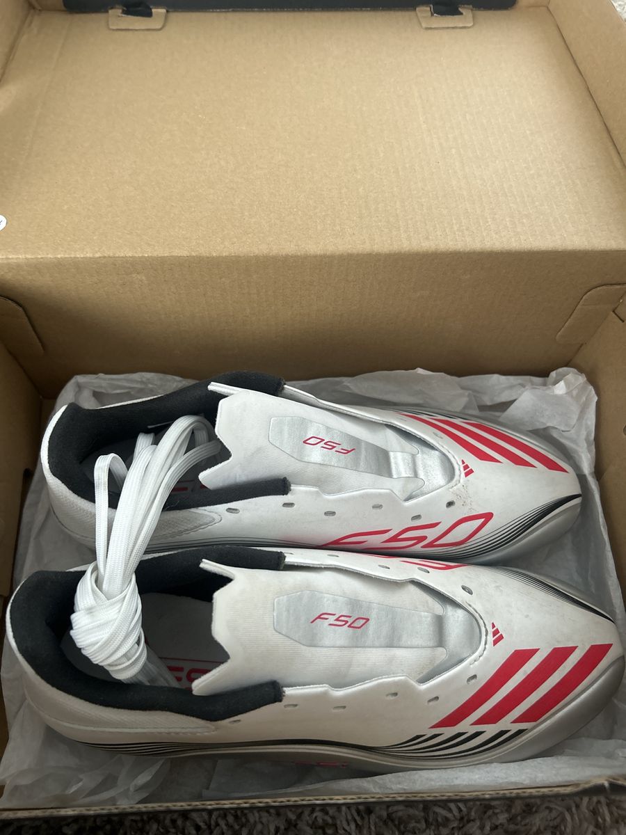 Adidas F50 Soccer Cleats - White/Red/Black - New in Box