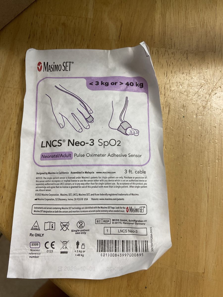 Masimo LNCS Neo-3 SpO2 Neonatal/Adult Pulse Oximeter Adhesive Sensor
