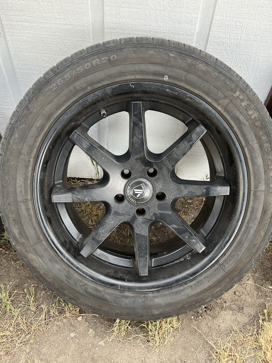 Asanti Black Label 20 Inch Wheel with Performer CXV Sport 265/50R20 Tire