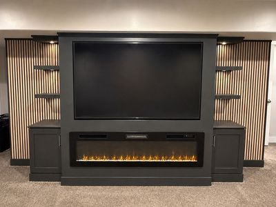 Built-in Electric Fireplace Media Center