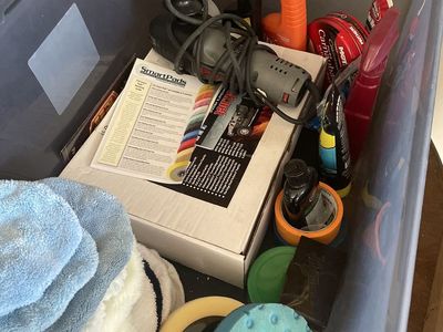 Porter Cable variable speed random orbit Polisher, Pads, and Cleaning Supplies