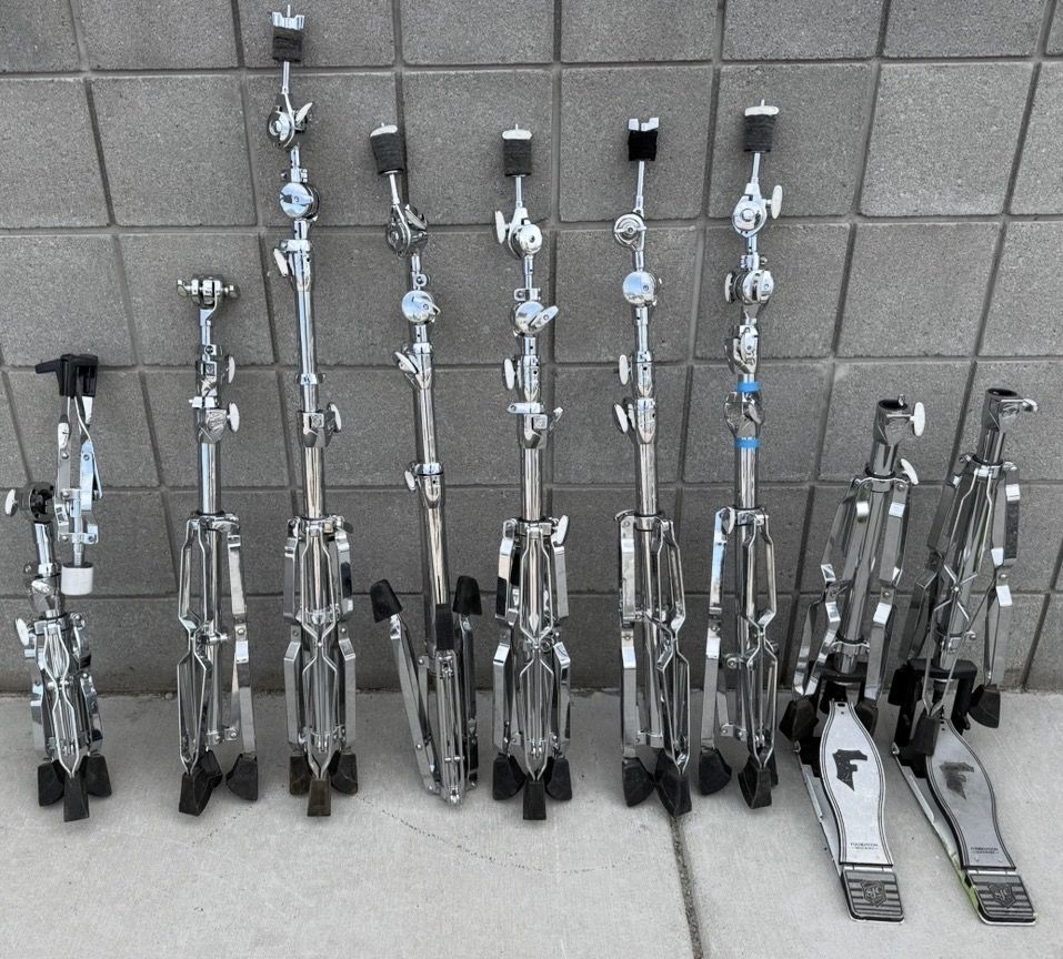 Set Of 9 SJC Drum / Cymbal Stands - Sold Together
