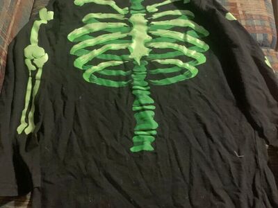 Skeleton shirt size 10-12 Halloween costume