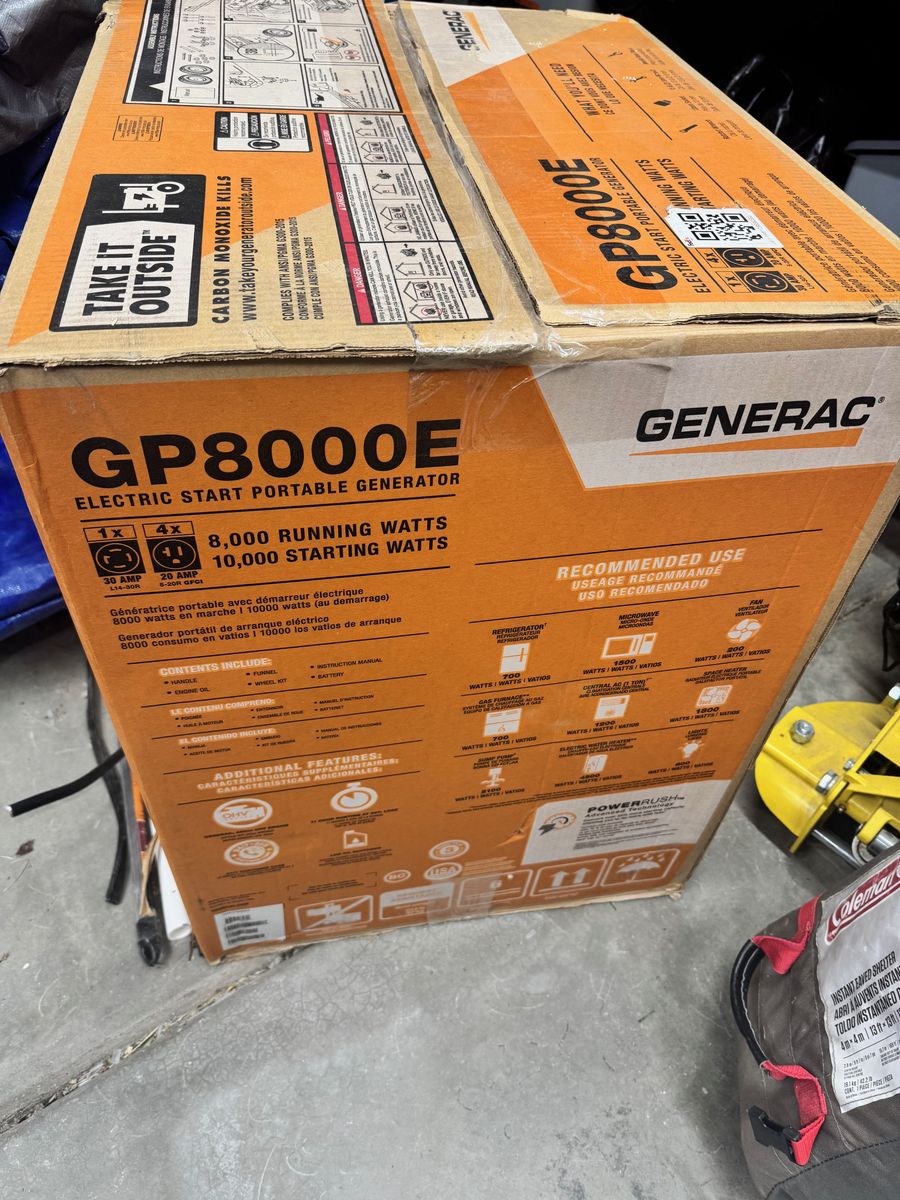 NEW Generac 8000W Generator