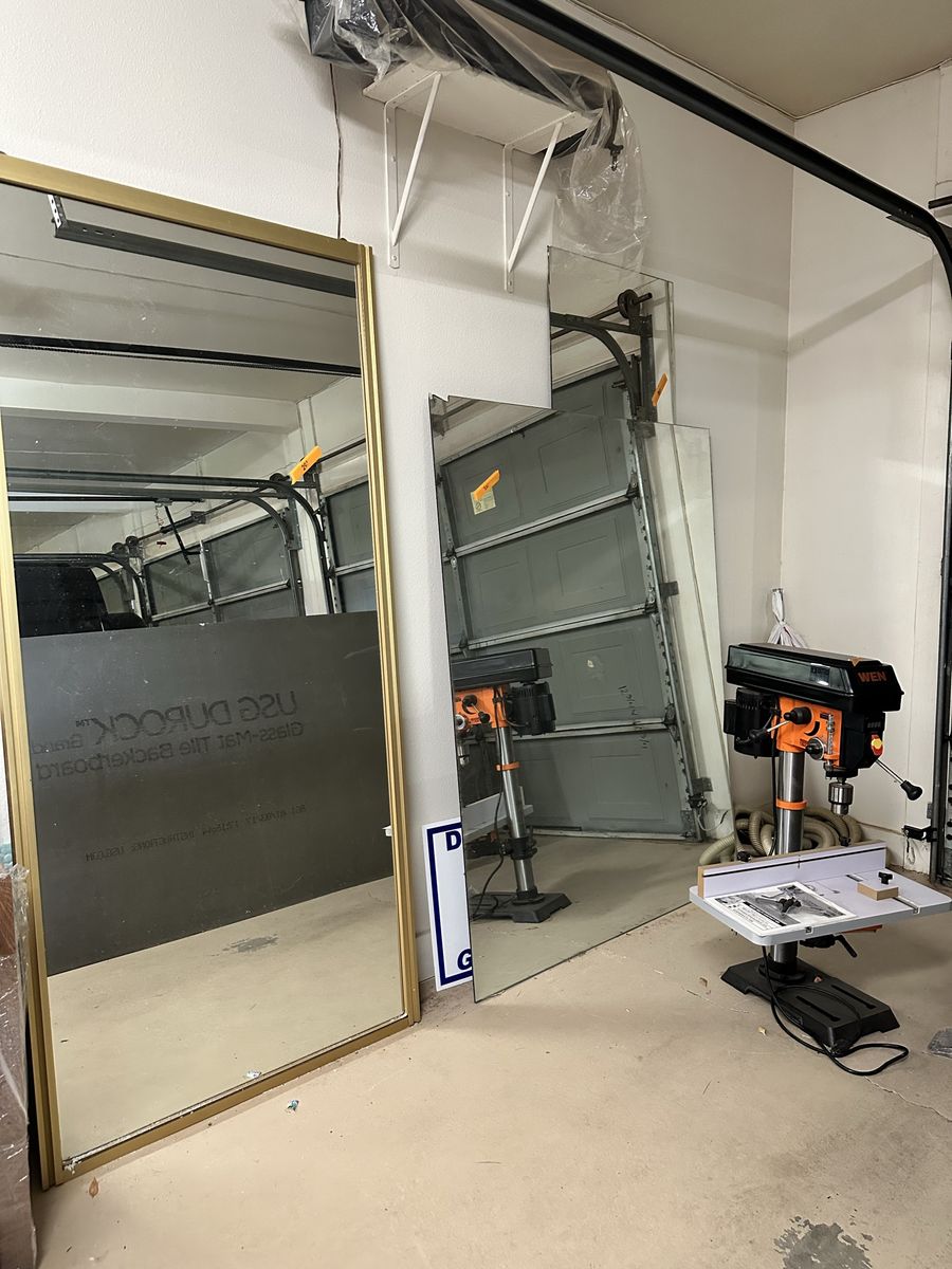 Free 3 Mirrors & Green DryWall Sheet