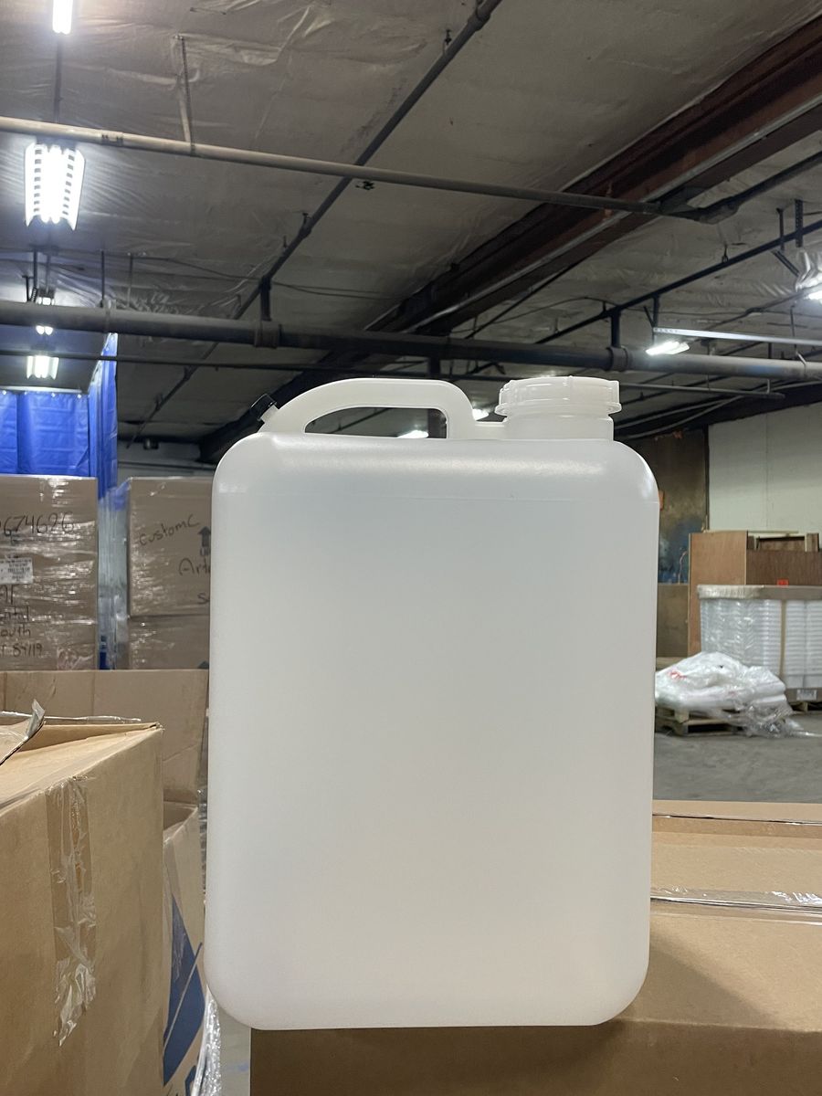 5-Gallon Natural Square Jugs: 46 pieces