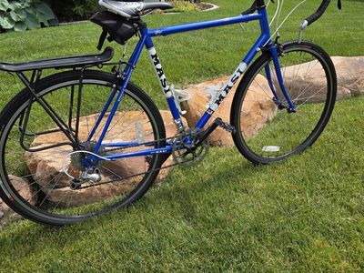 Masi Speciale Randonneur, a classic steel all-road touring/gravel bike - 58cm Blue with Axiom Panniers and