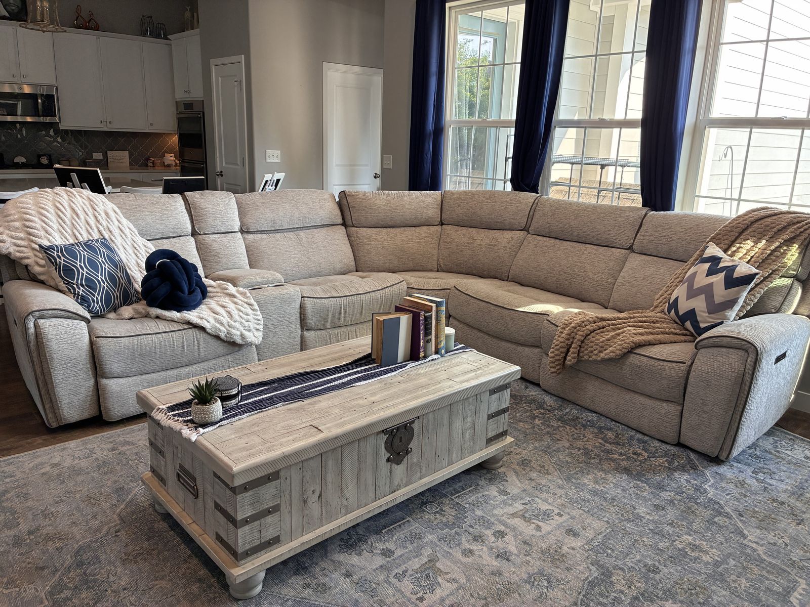 FOR SALE: Large Sectional Reclining Couch – Excellent Condition