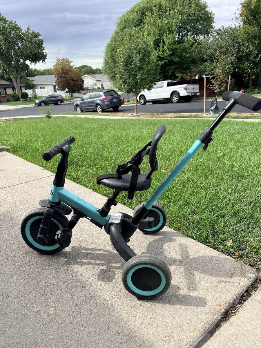 Newyoo 3-in-1 Convertible Toddler Tricycle and Balance Bike with Push Handle