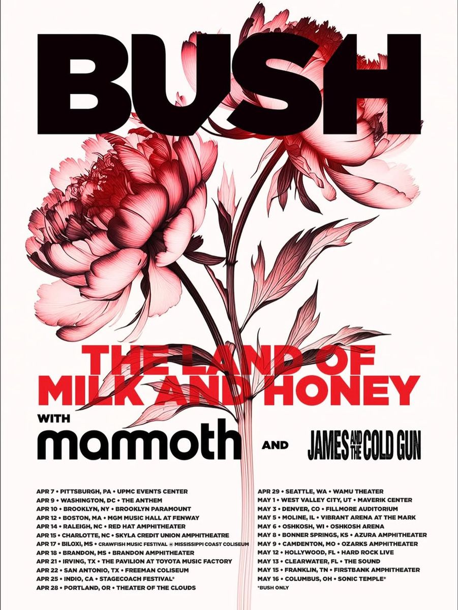 Bush @ Maverik Center 5/1/26, 2 Tix Sec 125 Row 1!