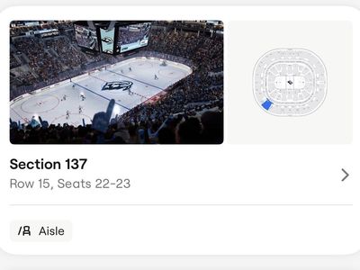 Utah Mammoth April 11 Section 137 Row15 Seats 22-3