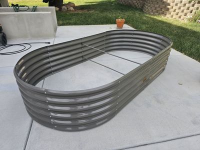*** NEW - 18" Tall 8x4 ft Gray Aneolife Raised Garden Bed ***