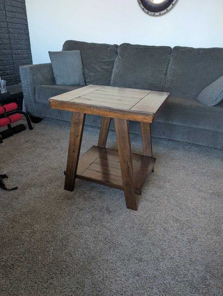 Solid Wood End Table