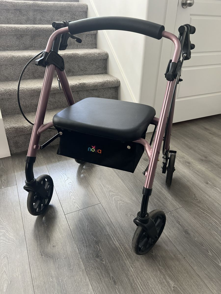 Nova Rollator Walker w/ Seat & Storage - Purple