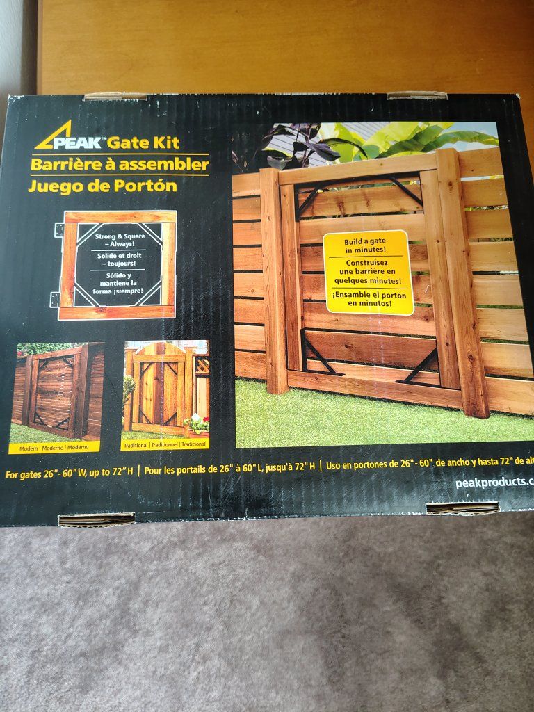 Peak Gate Kit for Fences 26"-60" Wide Up to 72" High