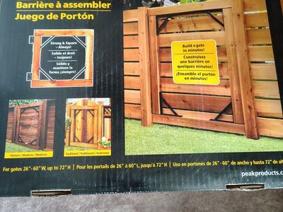 Peak Gate Kit for Fences 26"-60" Wide Up to 72" High